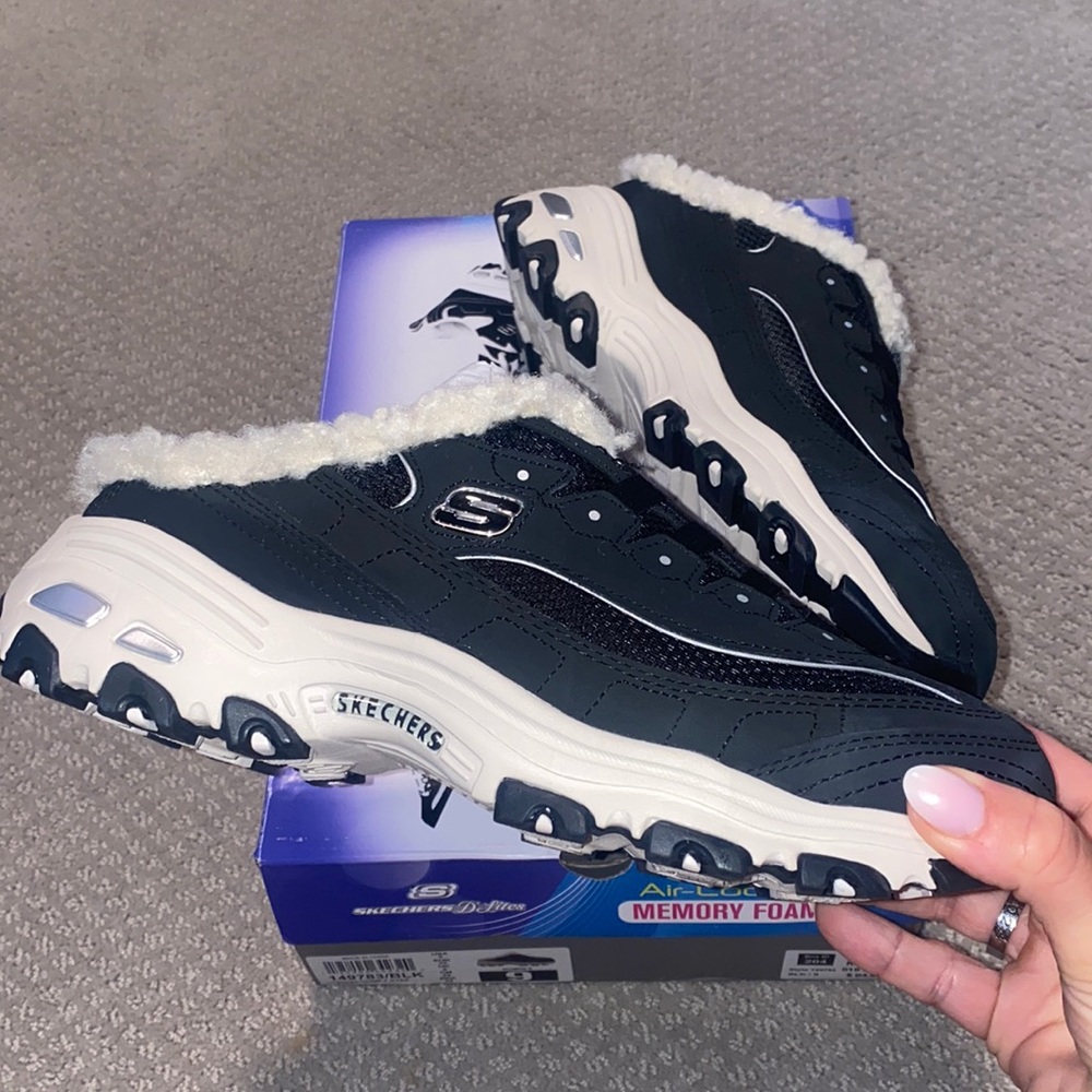 Skechers Black and White Women's Shoes